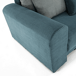 Canapea foarte spaţioasă, albastru, mentol, gri deschis, GILEN BIG SOFA