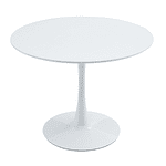 Masă dining, rundă, alb mat, diametru 110 cm, REVENTON NEW