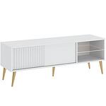 Comoda TV, Sani BARCELONA 135 1D, 135 x 40 x 48 cm, Alb