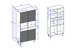 VIENA GLASS CABINET   4D