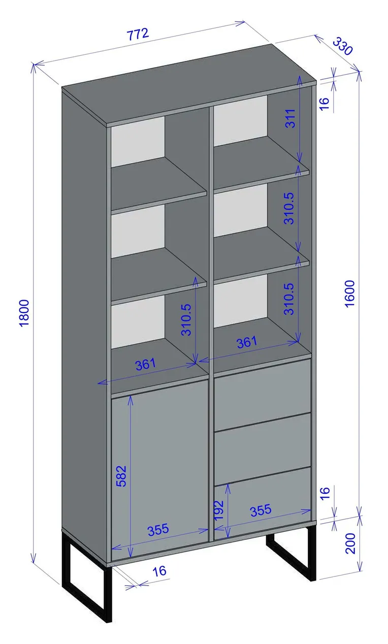 LINEA CABINET 1D3S