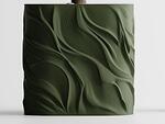 Ghiveci decorativ Sani, Zephyra, maxi 135 x 135 x 131 mm, Verde Inchis Mat