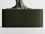 Ghiveci decorativ Sani, Bonzai, mare 185 x 103 x 80 mm, Verde Inchis Mat