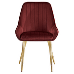 Scaun de dining, bordó ţesătură Velvet/gold crom-auriu, PERLIA