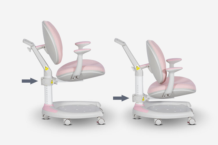 Ергономичният детски стол Carmen 6016 е оборудван с многостепенен механизъм за регулиране на височината на седалката