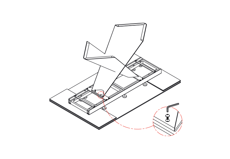 Монтаж и демонтаж на разтегателната трапезна маса DABKI (бяло + черно)