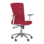 Ергономичен работен офис стол Carmen 7543 - с бяла рамка - бордо