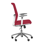 Ергономичен работен офис стол Carmen 7543 (с бяла рамка) – бордо