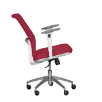 Ергономичен работен офис стол Carmen 7543 - с бяла рамка - бордо