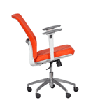 Ергономичен работен офис стол Carmen 7543 (с бяла рамка) – оранжев