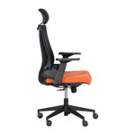Президентски офис стол Carmen 7544 - комбинация от черно и оранжево