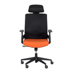 Президентски офис стол Carmen 7544 - комбинация от черно и оранжево