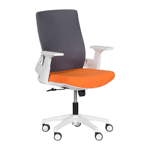 Работен офис стол Carmen 7547 - комбинация от сиво и оранжево