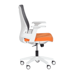Работен офис стол Carmen 7547 - комбинация от сиво и оранжево
