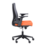 Работен офис стол Carmen 7545 - комбинация от сиво и оранжево