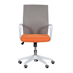 Работен офис стол Carmen 7044 - комбинация от сиво и оранжево