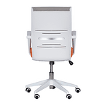 Работен офис стол Carmen 7044 - комбинация от сиво и оранжево