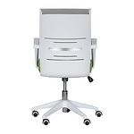 Работен офис стол Carmen 7044 - комбинация от сиво и зелено