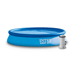 Надуваем басейн Intex Easy Set 28142NP, кръгъл, Ø396 x 84 см – комплект с филтърна помпа с картушен филтър
