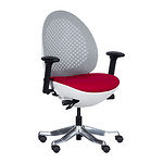 Детски стол OVE 2 (с бял корпус) - червен