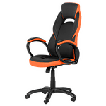 Геймърски стол Carmen 7511 - комбинация от черно и оранжево