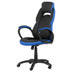 Геймърски стол Carmen 7511 - комбинация от черно и синьо