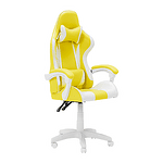 Геймърски стол Carmen 6311 – комбинация от жълто и бяло