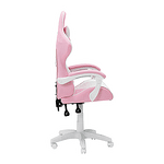 Геймърски стол Carmen 6311 – комбинация от розово и бяло