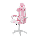 Геймърски стол Carmen 6311 – комбинация от розово и бяло