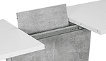 Разтегателна трапезна маса CALYPSO – бяло + бетон