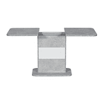 Разтегателна трапезна маса SMART – бетон + бяло