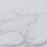 Разтегателна трапезна маса JURATA – бяла (бял мрамор + черно)