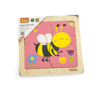 Дървен пъзел 4 части - Пчела, Viga Toys