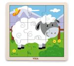 Дървен пъзел от 9 елемента - Овчица, Viga Toys