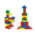 Цветни дървени строителни блокчета 50бр, 3.5см, Viga Toys