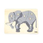 Дървен пъзел Монтесори - Слон, Viga Toys