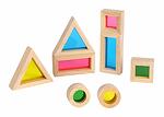 Дървени блокчета с цветни прозорчета, Tooky Toy