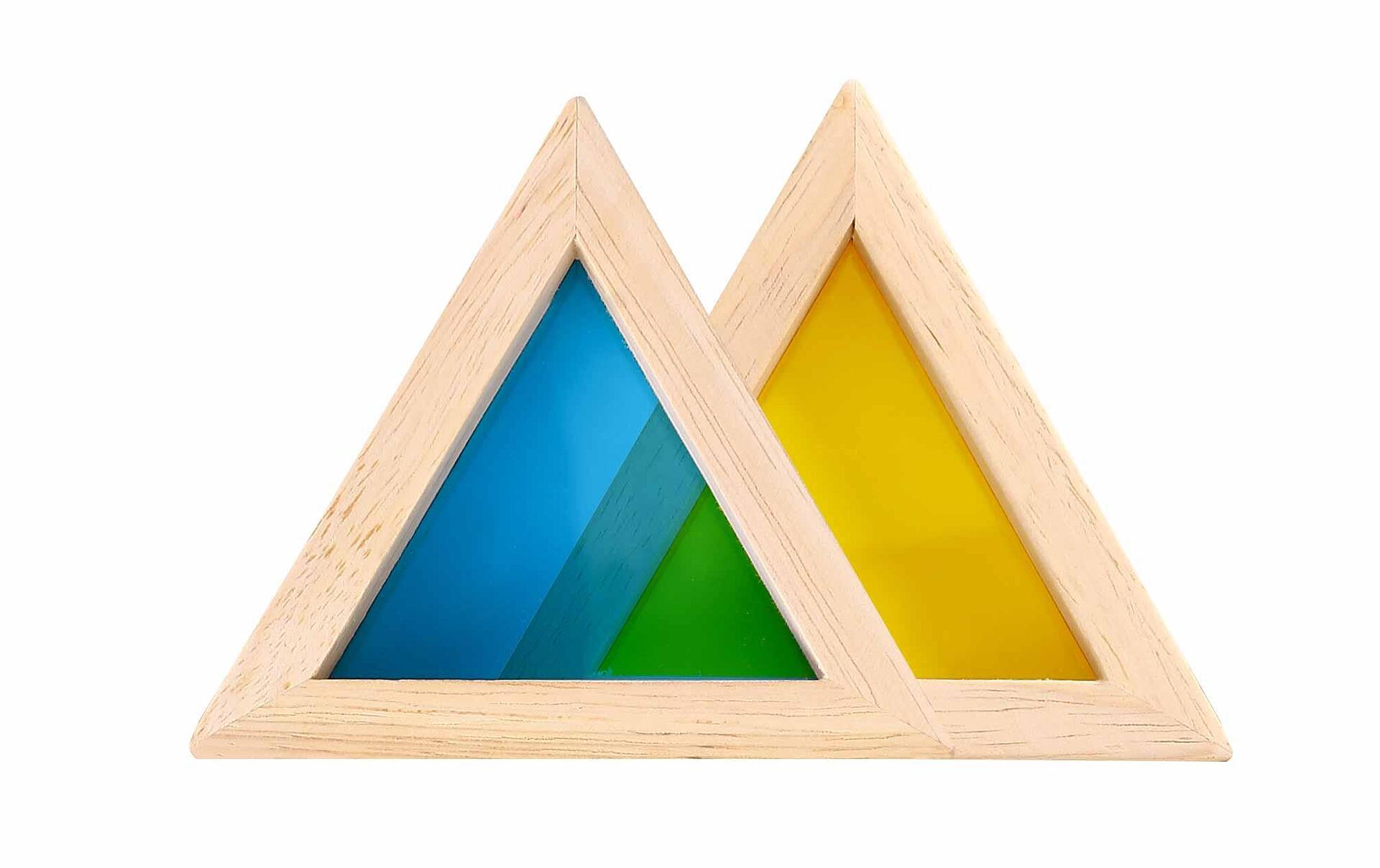 Дървени блокчета с цветни прозорчета