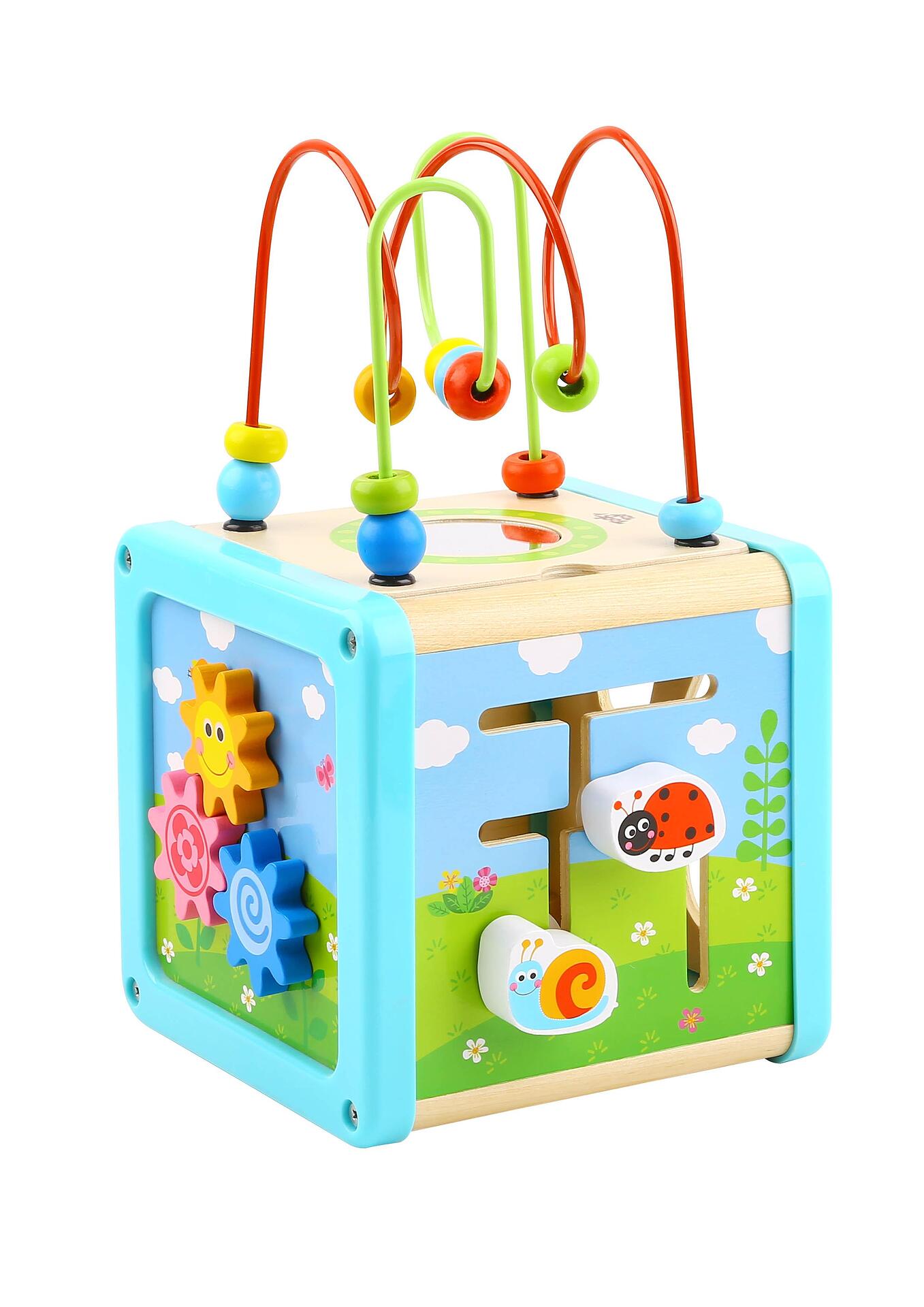 Дидактически куб за активности 5 в 1 , Tooky toy-Copy