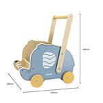 Дървена количка и проходилка Слонче Polar B, Viga Toys