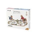 Дървено влакче с 92 елемента, PolarB, Viga Toys