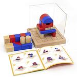Дървени блокчета за изграждане на 3Д фигури, Viga Toys
