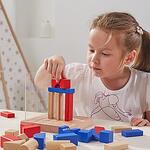 Дървени блокчета за изграждане на 3Д фигури, Viga Toys