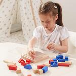 Дървени блокчета за изграждане на 3Д фигури, Viga Toys