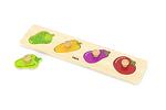 Дървен пъзел с 4 елемента - Зеленчуци, Viga Toys