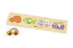 Дървен пъзел с 4 елемента - Транспортни средства, Viga Toys