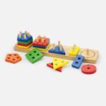 Дървени геометрични фигури за сортиране, Viga toys