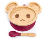 Бамбукова чинийка с вендуза - мишка от Yum Yum Bamboo