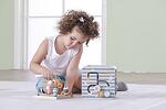 Дървен дидактически куб 5 в 1 Polar B, Viga toys