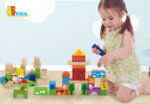 Строителни цветни блокчета 50 бр - Фермата  от Viga toys
